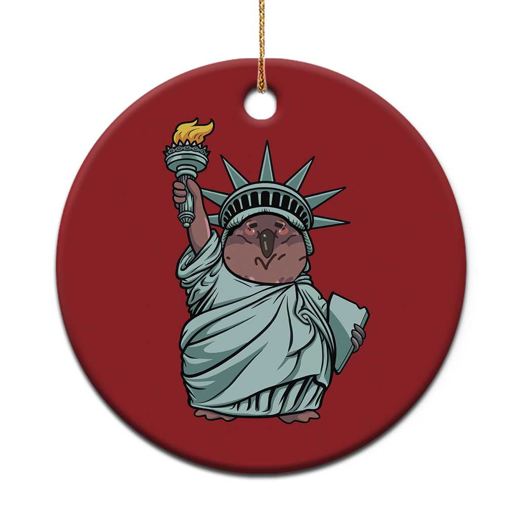 Funny Pesto The Penguin Statue Of Liberty Christmas Ornament - Wonder Print Shop