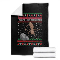 Funny Marcus The Worm Christmas Throw Blanket I Dont Like This Rock Xmas Meme - Wonder Print Shop