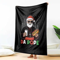 Pope Leo XIV Christmas Throw Blanket Cardinal Robert Prevost Santa Chicago - Wonder Print Shop