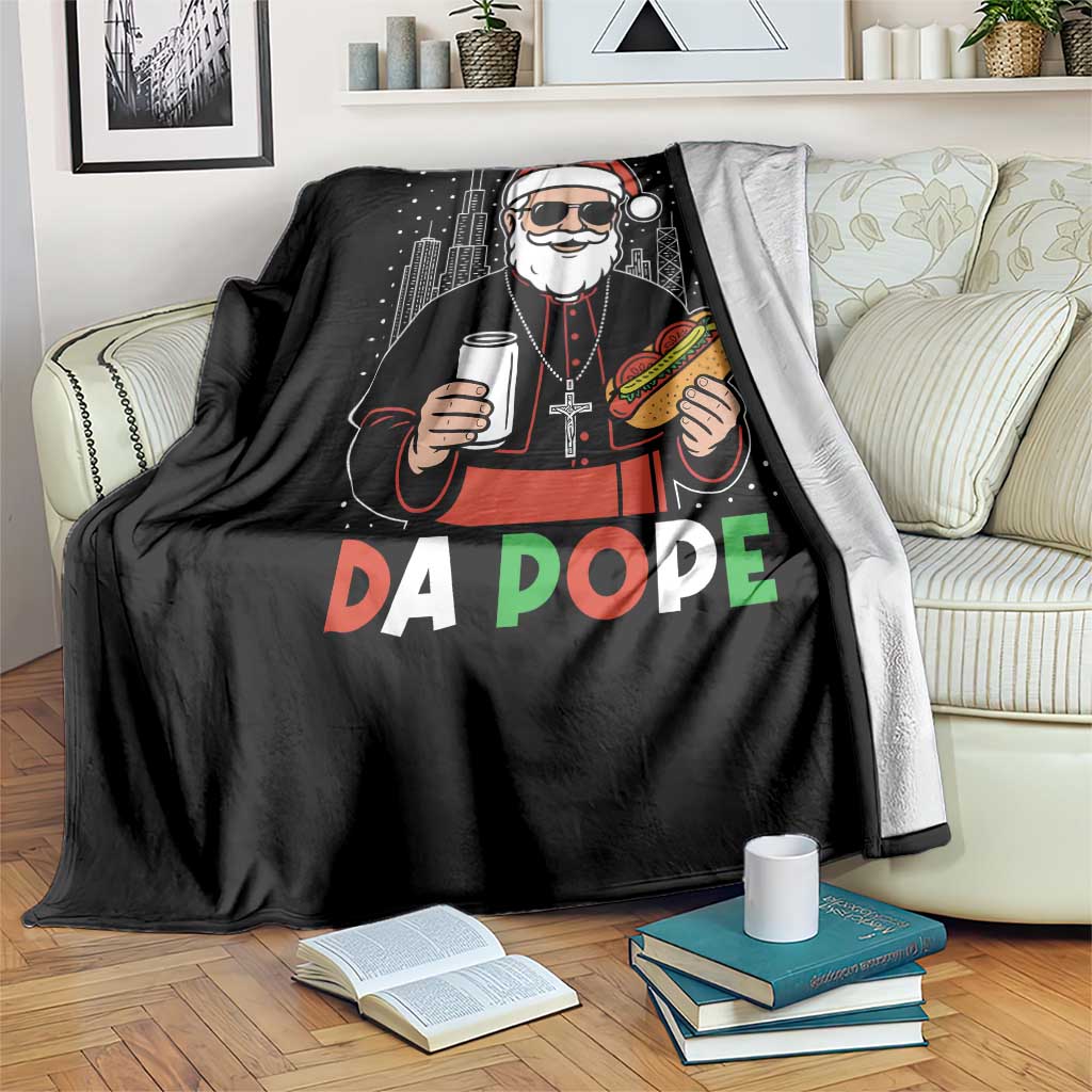 Pope Leo XIV Christmas Throw Blanket Cardinal Robert Prevost Santa Chicago - Wonder Print Shop