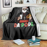 Pope Leo XIV Christmas Throw Blanket Cardinal Robert Prevost Santa Chicago - Wonder Print Shop