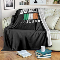 Dublin Ireland Flag Irish Retro Throwback Sports Design Throw Blanket