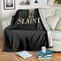 Funny Slainte Stout Beer Irish Drinking St Patricks Day Throw Blanket