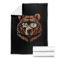 Sobriety Anniversary Sober Bear AA NA Recovery Throw Blanket