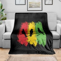 Three Birds Rasta Jamaica Reggae Music Throw Blanket - Wonder Print Shop