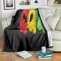 Three Birds Rasta Jamaica Reggae Music Throw Blanket - Wonder Print Shop