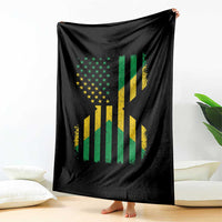 Jamaican American Distressed Patriotic Flag Throw Blanket - Wonder Print Shop