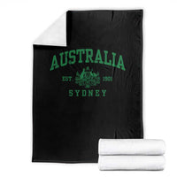Australia Sydney Est 1901 Throw Blanket Commonwealth Vintage Crest