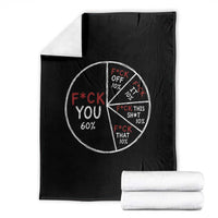 Funny Fck You Pie Chart Throw Blanket Math Sarcastic Humor