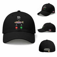 Funny Trout Fish Fih Calling Meme Phone Joke Baseball Cap