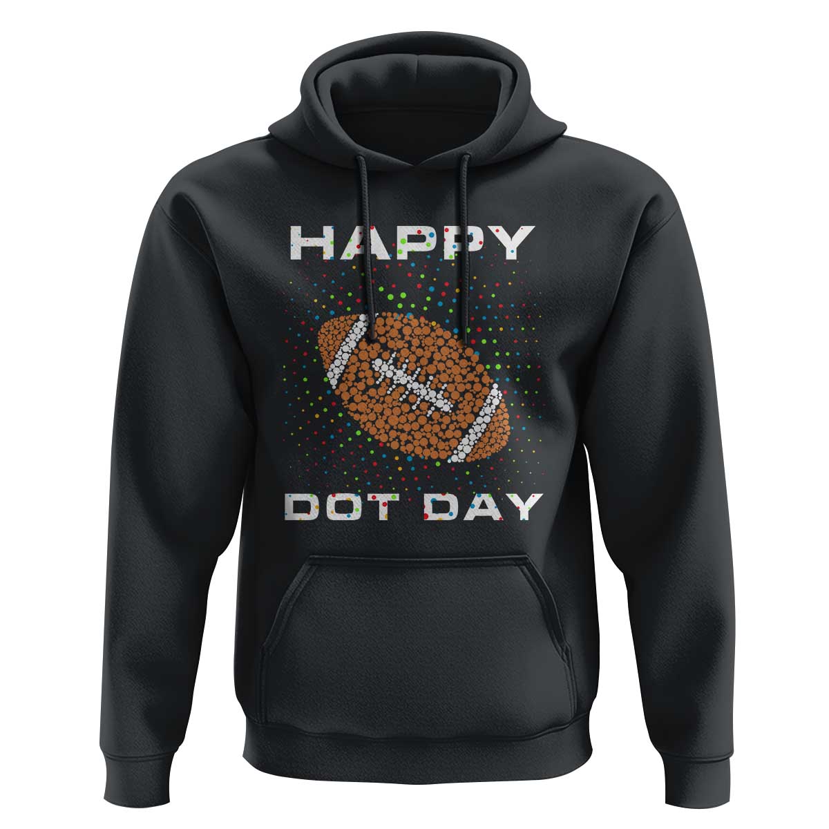 Happy Dot Day Hoodie American Football Colorful Polka Dot - Wonder Print Shop