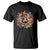 Day Of The Dead T Shirt Pumpkin Sugar Skull Halloween Flowers - Wonder Print Shop