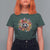 Day Of The Dead T Shirt For Women Pumpkin Sugar Skull Halloween Flowers