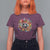 Day Of The Dead T Shirt For Women Pumpkin Sugar Skull Halloween Flowers