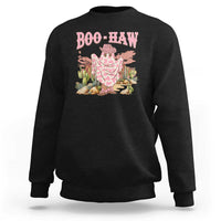 Halloween western sweatshirt in black with cowboy ghost graphic on chest