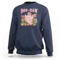 Halloween western sweatshirt in navy with cowboy ghost graphic on chest