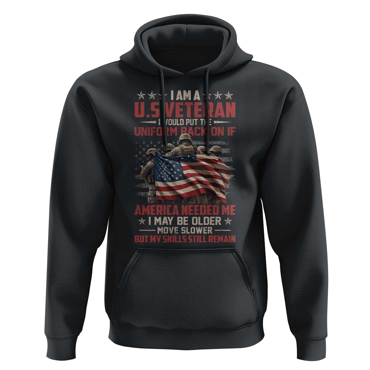 Veterans Hoodie I Am US Veteran I Would Put The Uniform Back On If America Needed Me