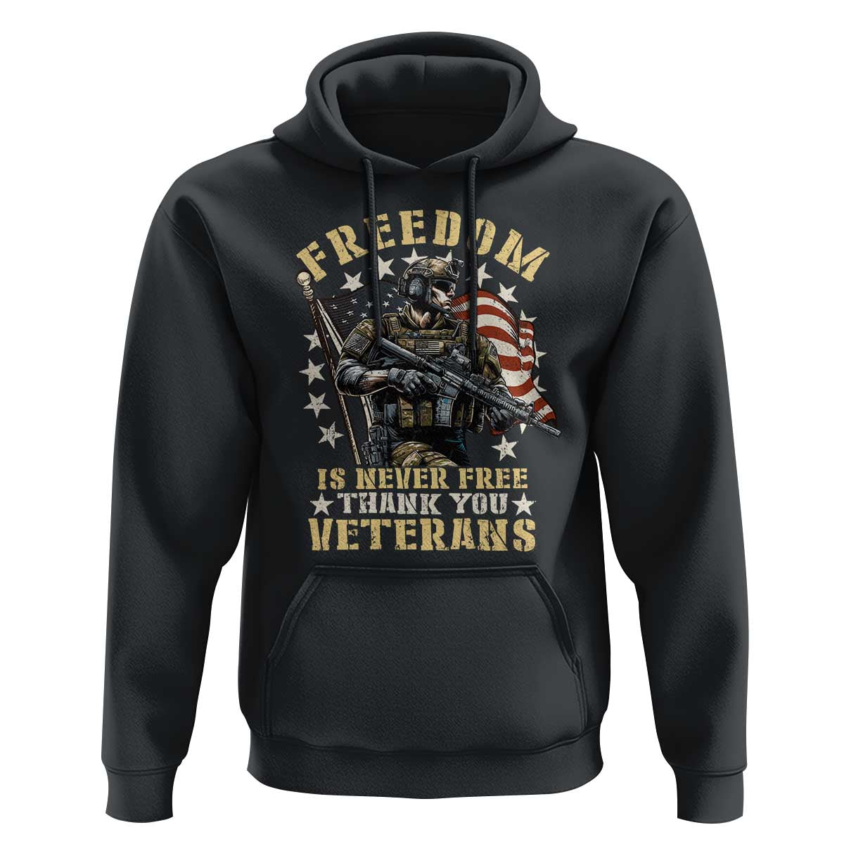 Veterans Hoodie Freedom Is Never Free Thank You Veterans American Flag Military