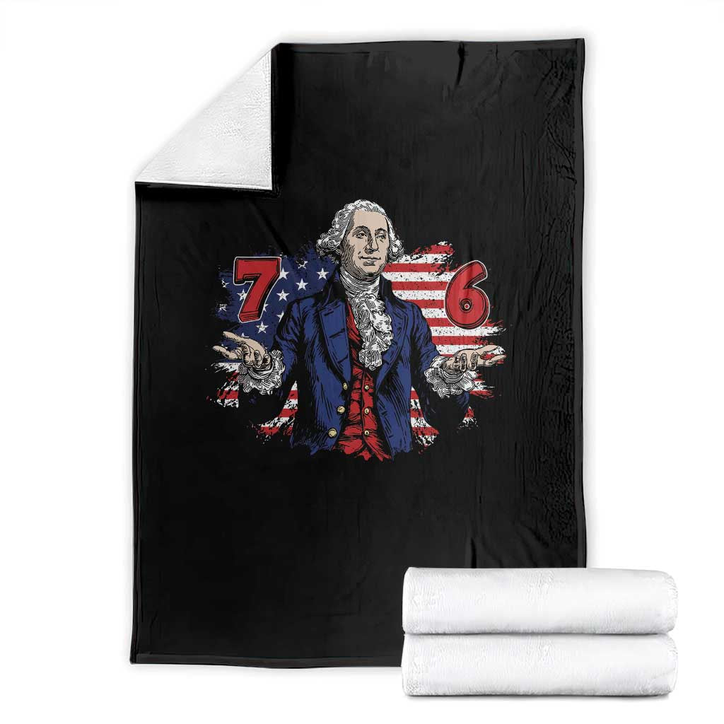 Funny George Washington 67 Throw Blanket Six Seven Meme Gen Alpha Slang - Wonder Print Shop