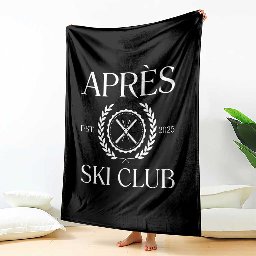 Apres Ski Club 2025 Throw Blanket Winter Vacation Drinking Party - Wonder Print Shop