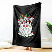 Funny Scared Cartoon Christmas Bowling Pins Throw Blanket - Wonder Print Shop