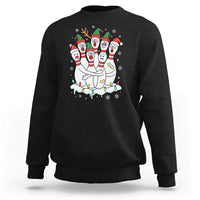 Funny Scared Cartoon Christmas Bowling Pins Sweatshirt - Wonder Print Shop