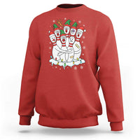 Funny Scared Cartoon Christmas Bowling Pins Sweatshirt - Wonder Print Shop