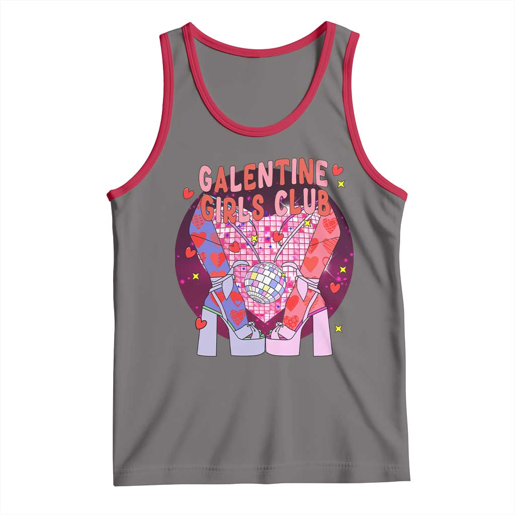 Funny Galentine Girls Club Tank Top Galentine's Day Chunky Heels Platform