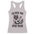 Funny Valentine's Day Racoon Racerback Tank Top I'd Pick You Over Trash Rose