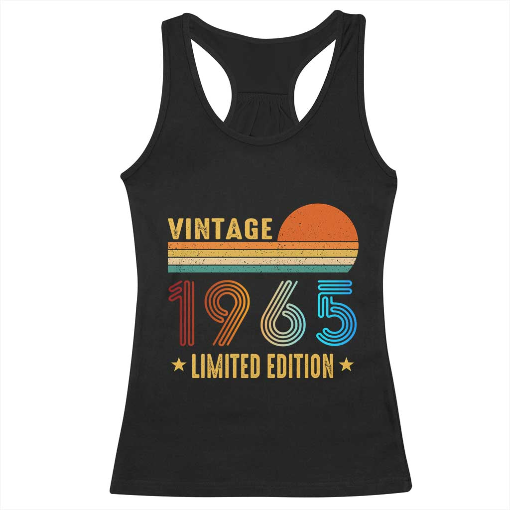 Funny Birthday Racerback Tank Top Vintage 1965 Limited Edition Bday Party