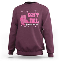 Funny Fall Physical Therapy Valentine's Day Sweatshirt Don't Fall For Me Fall Prevention Nurse