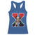 Malcolm X Black History Month Black Liberation Flag Racerback Tank Top