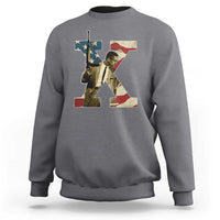 Malcolm X Sweatshirt Black History Leaders American Flag