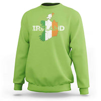 Vintage Irish Map Ireland Pride Souvenir Sweatshirt