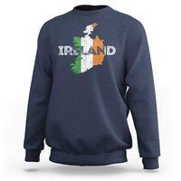 Vintage Irish Map Ireland Pride Souvenir Sweatshirt