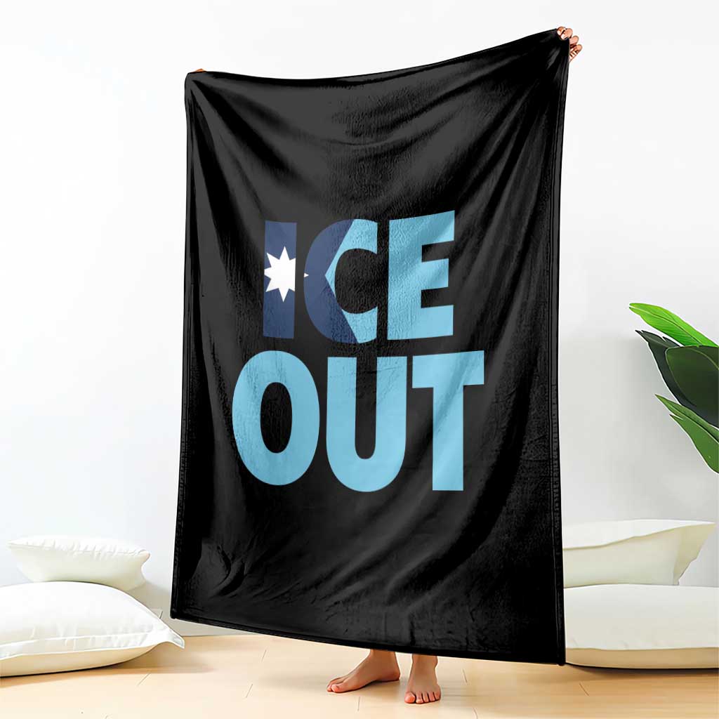Minnesota Ice Out Throw Blanket MN State Anti Ice Movement Protest Statement