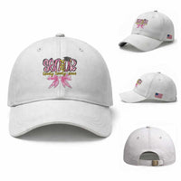 Funny Senior EST 2027 Graduation Baseball Cap Twenty Twenty Seven Pink Bow
