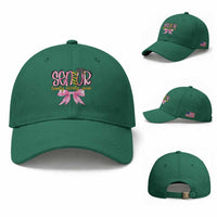 Funny Senior EST 2027 Graduation Baseball Cap Twenty Twenty Seven Pink Bow
