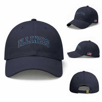 Illinois Sports Fan Vintage Bold Throwback IL State Baseball Cap