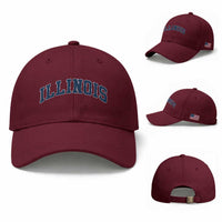 Illinois Sports Fan Vintage Bold Throwback IL State Baseball Cap