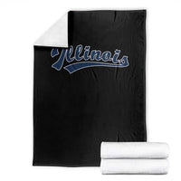 Illinois Varsity Script Classic Sports Jersey Style Throw Blanket
