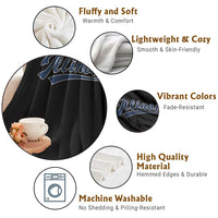Illinois Varsity Script Classic Sports Jersey Style Throw Blanket