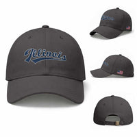 Illinois Varsity Script Classic Sports Jersey Style Baseball Cap