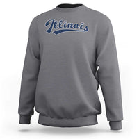Illinois Varsity Script Classic Sports Jersey Style Sweatshirt