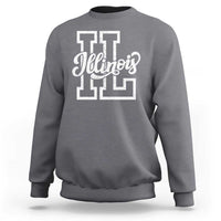 Illinois Sports Fan Sweatshirt Varsity Aesthetic IL State Pride