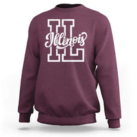 Illinois Sports Fan Sweatshirt Varsity Aesthetic IL State Pride