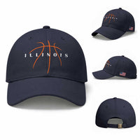 Illinois Fan Basketball Grooves Graphic IL State Baseball Cap