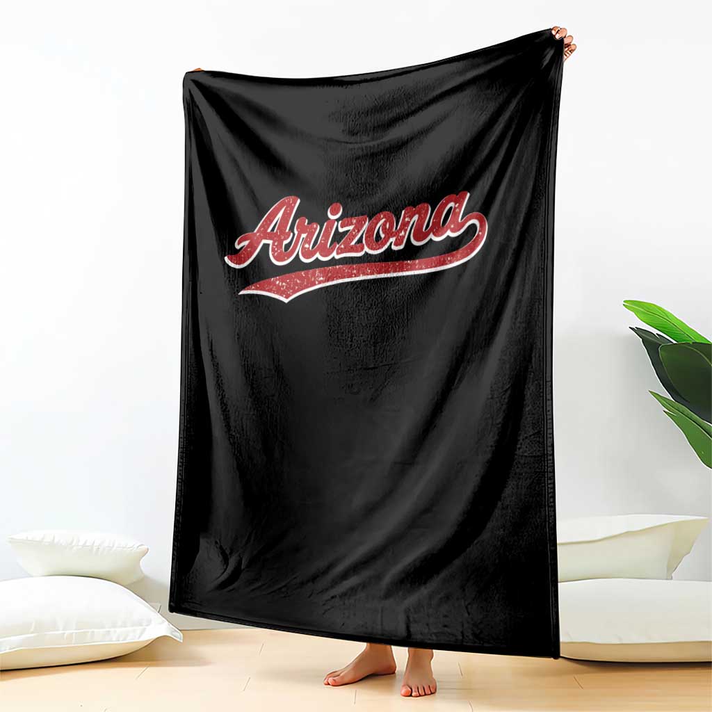 Arizona Varsity Script Classic Sports Jersey Style Throw Blanket