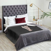 Illinois Vintage Orange Varsity Script Text Classic Sports Jersey Style Throw Blanket