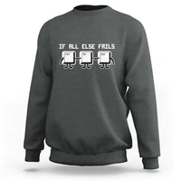Dark heather gray sweatshirt with “If all else fails” Ctrl Alt Del keyboard graphic